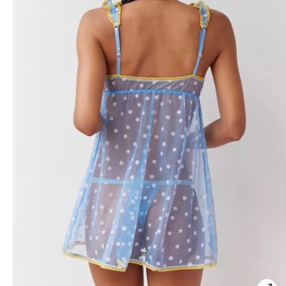 URBAN OUTFITTERS OutFromUnder Daisy Sheer Floral Mini Dress - Picture 10 of 16